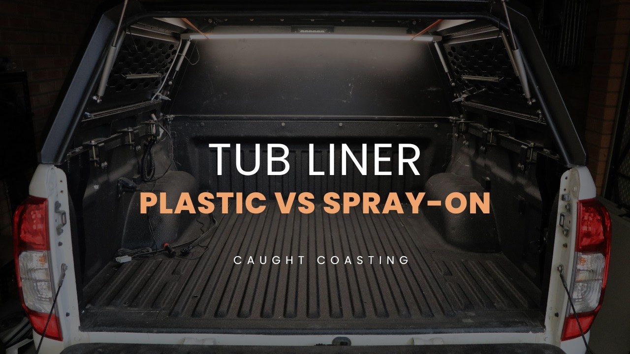 NO MORE plastic tub liner (Plastic vs. Spray-on Bed Liner) Canopy Setup Series