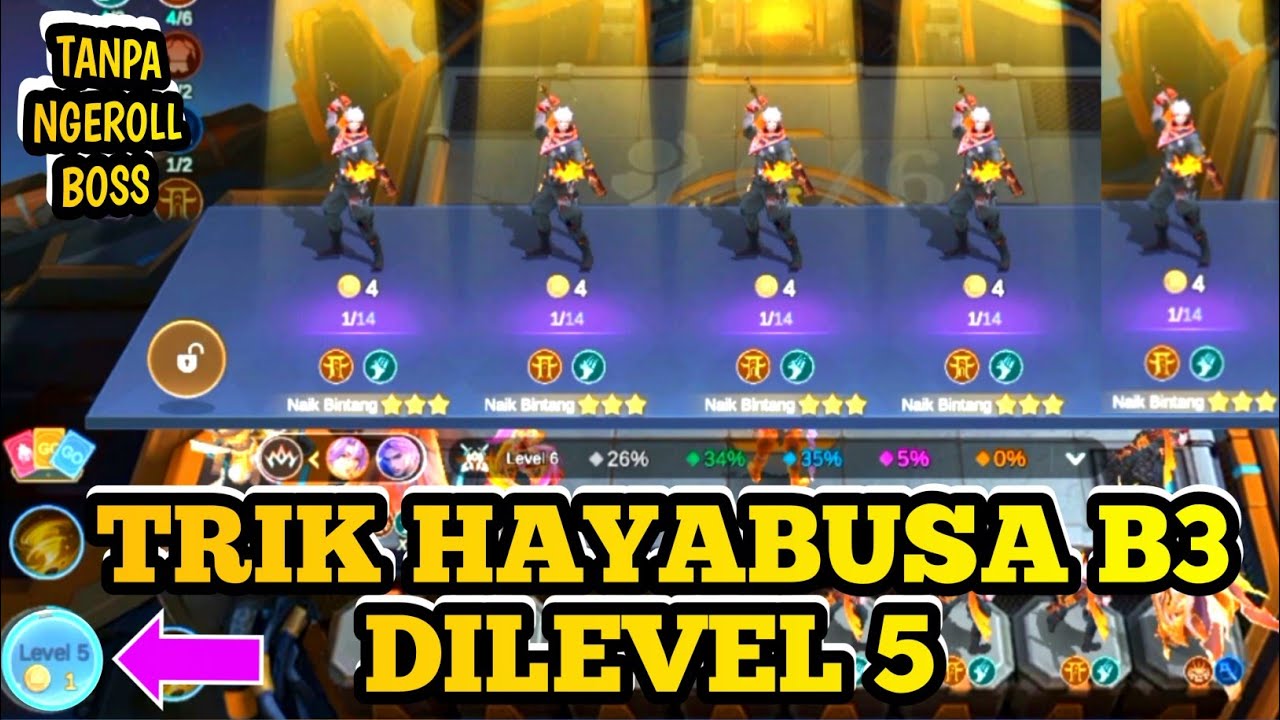 TRIK HACK HAYABUSA B3 DILEVEL 5 PAKE COMMANDER VALE TERBARU||TANPA NGEROLL BOSS||MCGG UPDATE TERBARU