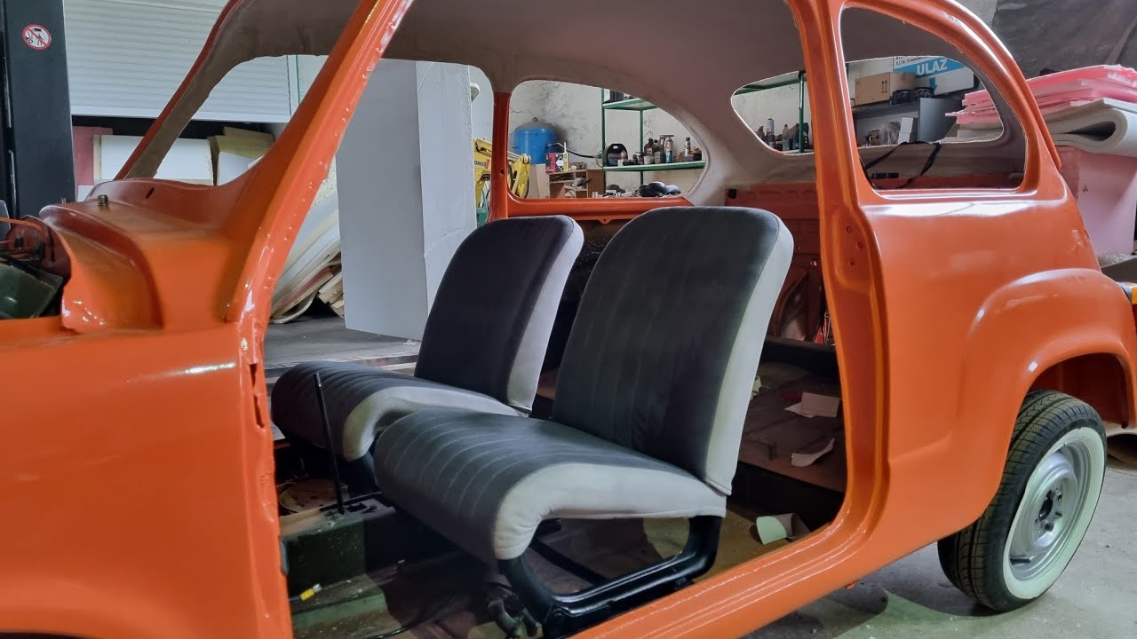 Interior upholstery /Zastava 750 1984 Fićo (Fiat 600)/Restoration project/Part 13 #fiat600 #diy