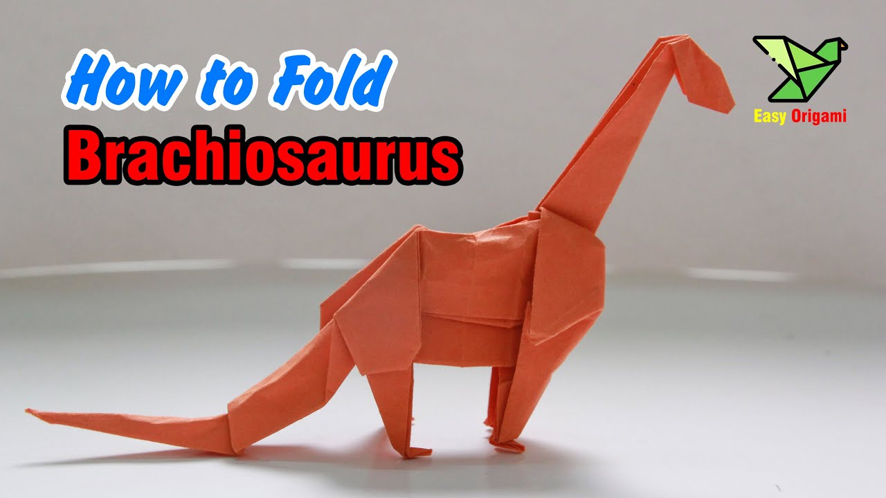 How to fold Brachiosaurus Dinosaur| Folding paper Dinosaur easy | origami Dinosaur