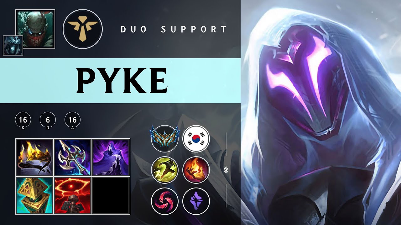 Pyke Support vs Rakan - KR Challenger Patch 25.22