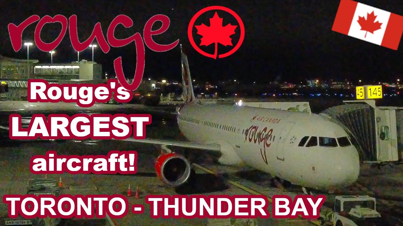 AIR CANADA ROUGE'S LARGEST AIRPLANE |TORONTO - THUNDER BAY| Economy flight review | A321-200