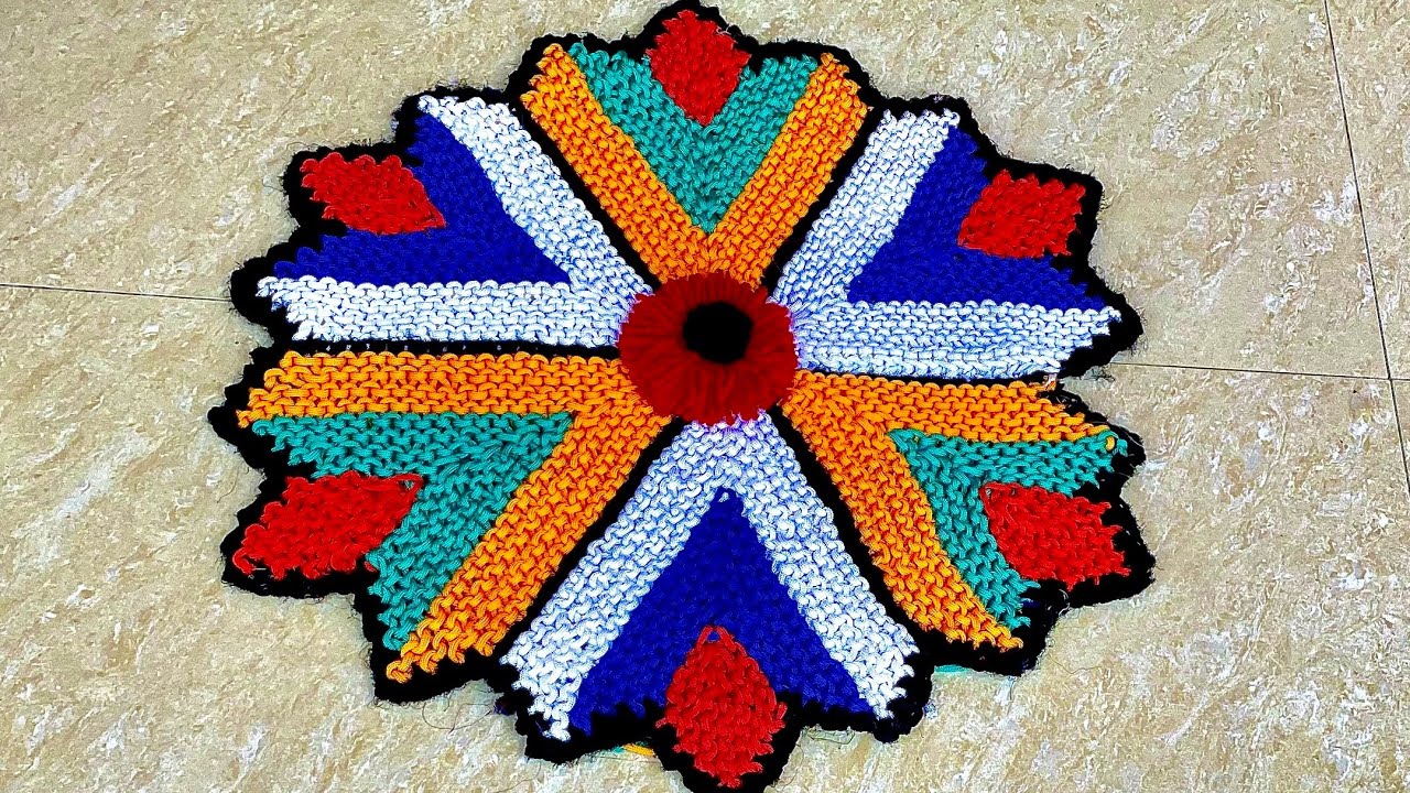 मेक्रम या पुरानी चुन्नी स बनाये colourful doormat !😍 {1-2 घंटे मे आसनी से बनाये}