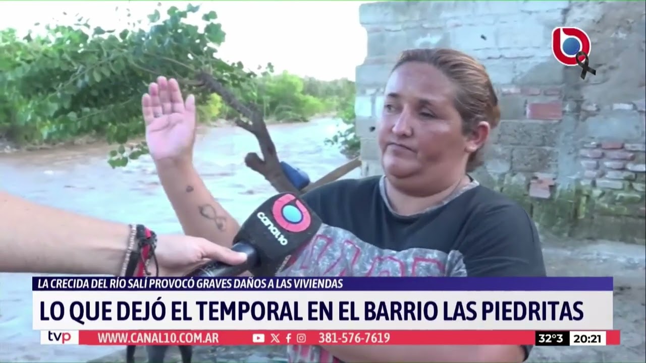 Crecida del río Salí destruyó viviendas en barrio Las Piedritas