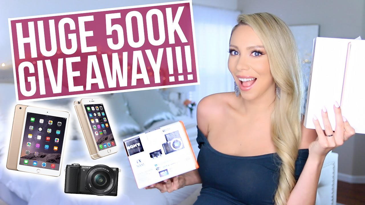 HUGE 500K GIVEAWAY ⭐ iPhone7, iPad & Sony a5000 Camera!
