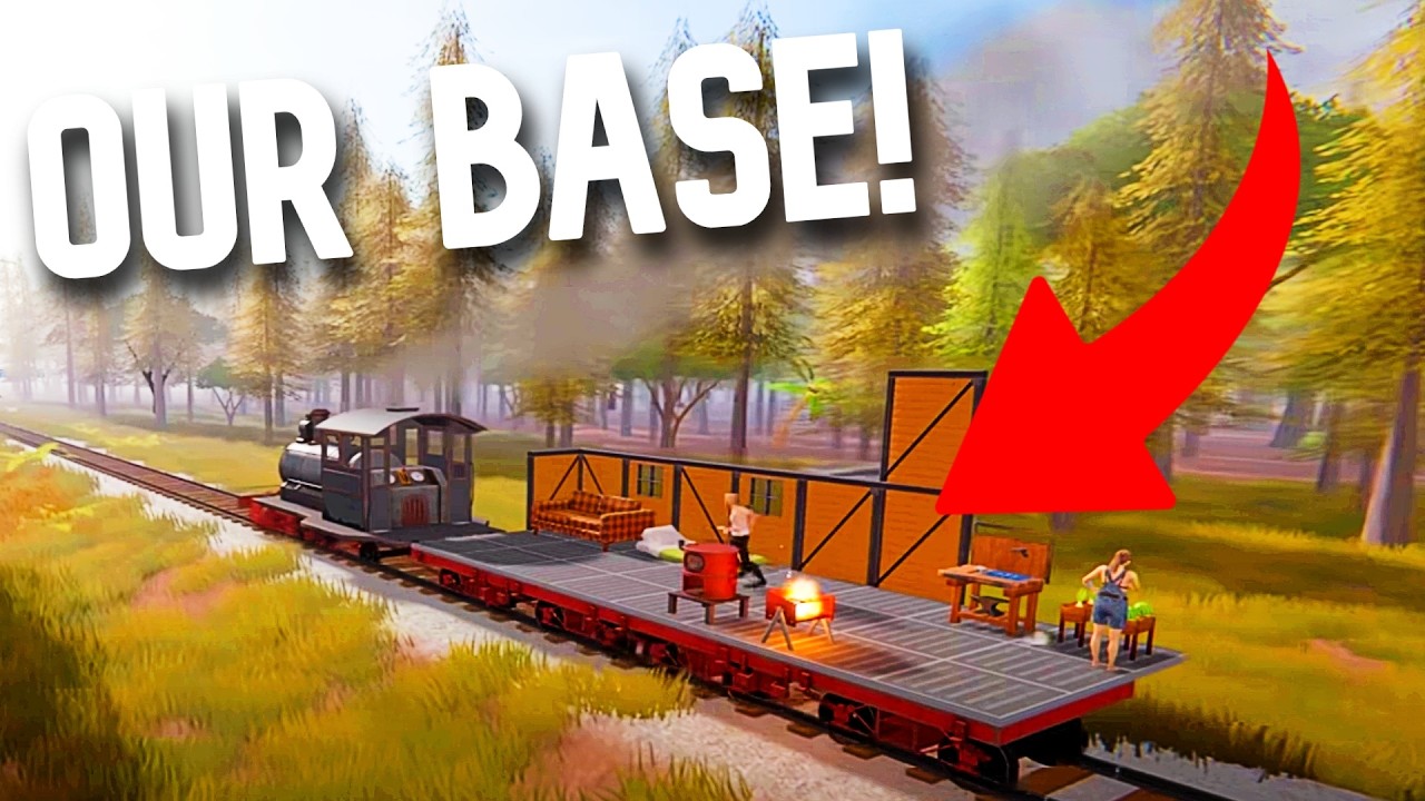 BUILDING OUR ZOMBIE SURVIVAL BASE ON A TRAIN! A New Apocalyptic Base Builder in 'On The Train'.