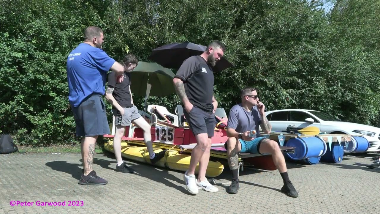 MONMOUTH RAFT RACE 2023 CONTESTANTS SETUP RAFTS