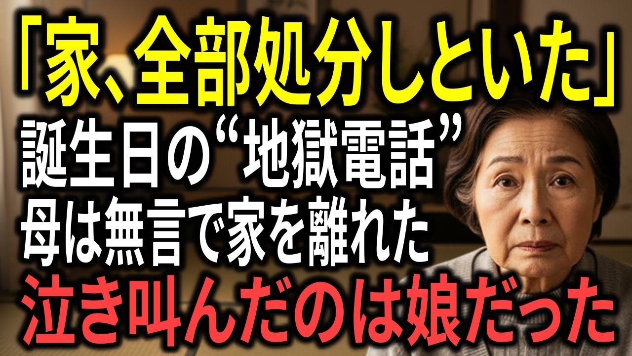「家は全部処分した」娘の冷酷なひと言。その一週間後、地獄を見たのは娘の方だった