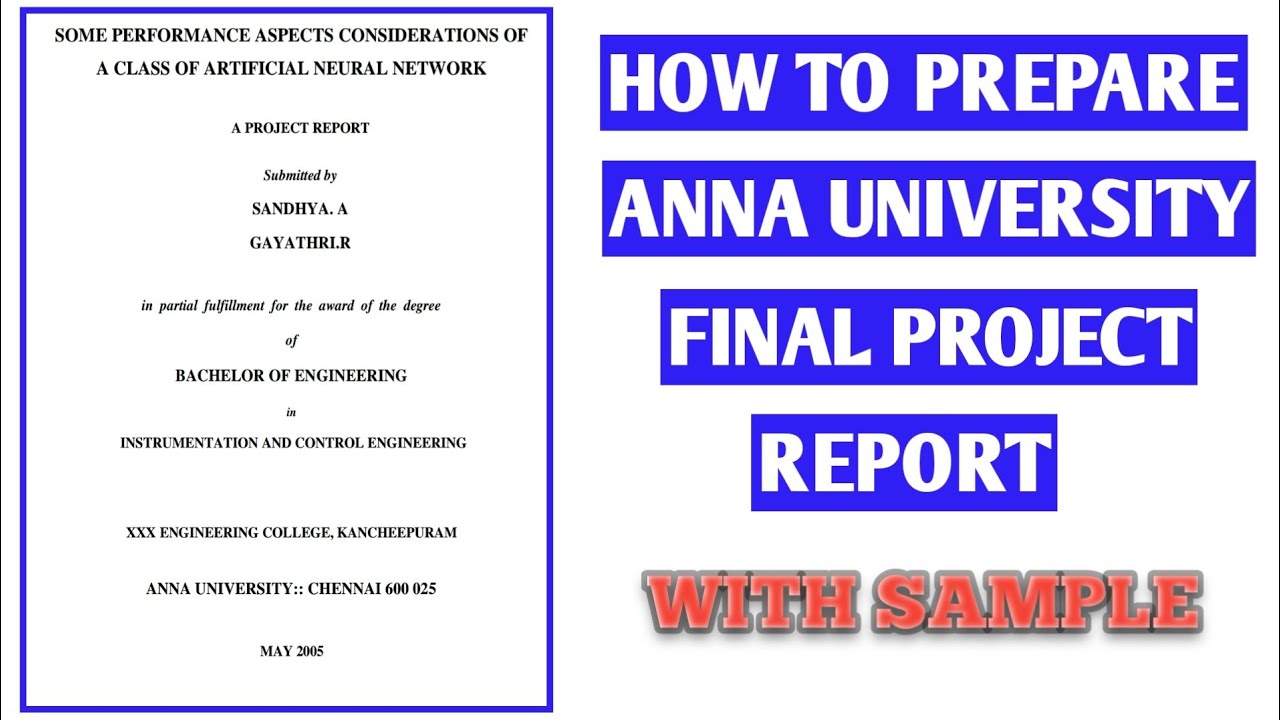 How to prepare anna university final project report