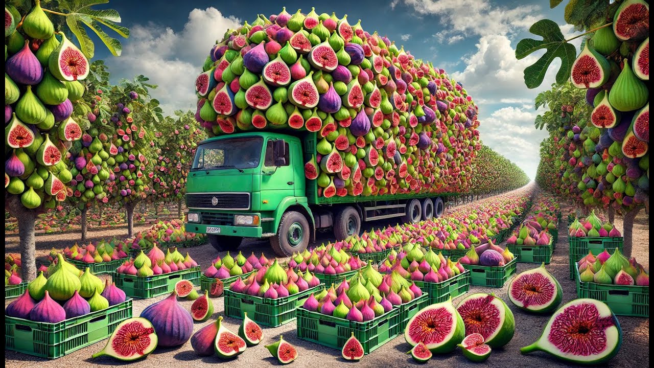 How Japanese Farmers Harvest Giant Figs, Innovative Cultivation Technology | Farming Documentary