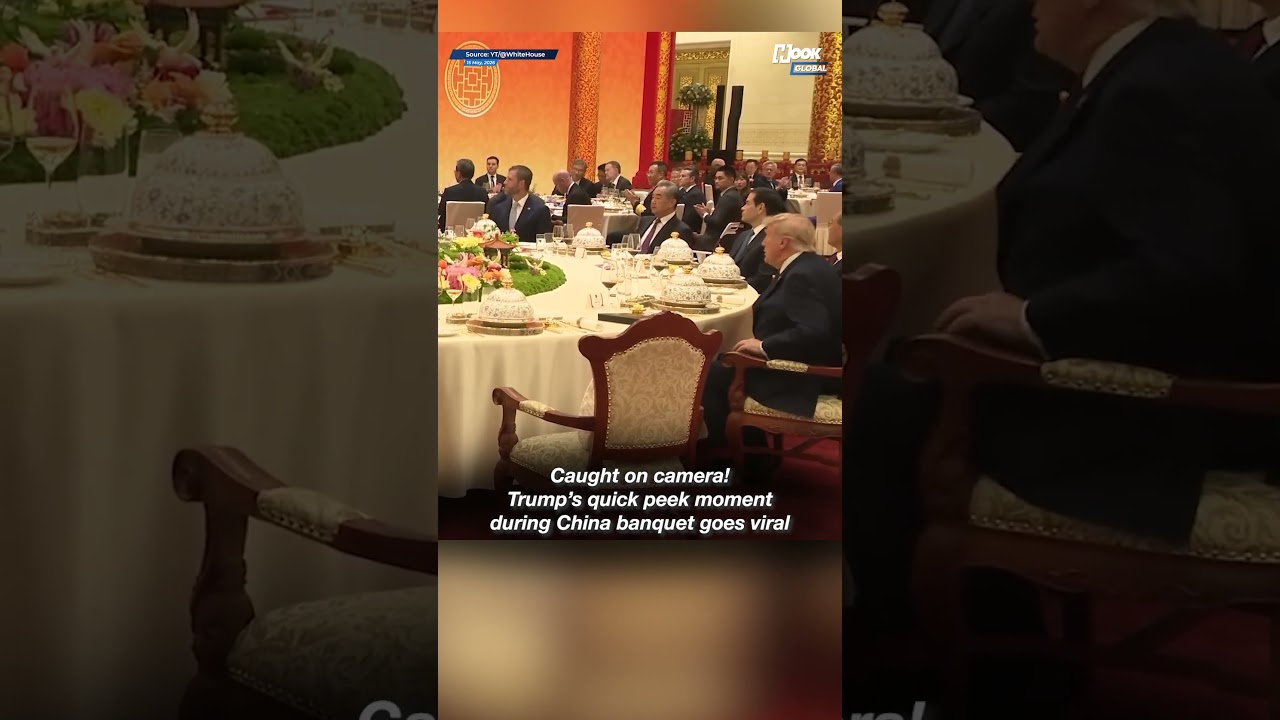 Trump Caught Taking A Sneak Peek At Documents Right After Xi Gets Up For His Speech