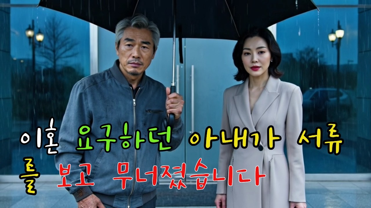당신이 먼저 끝내자 했으니까.. 이혼 요구하던 아내가 서류를 보고 무너졌습니다