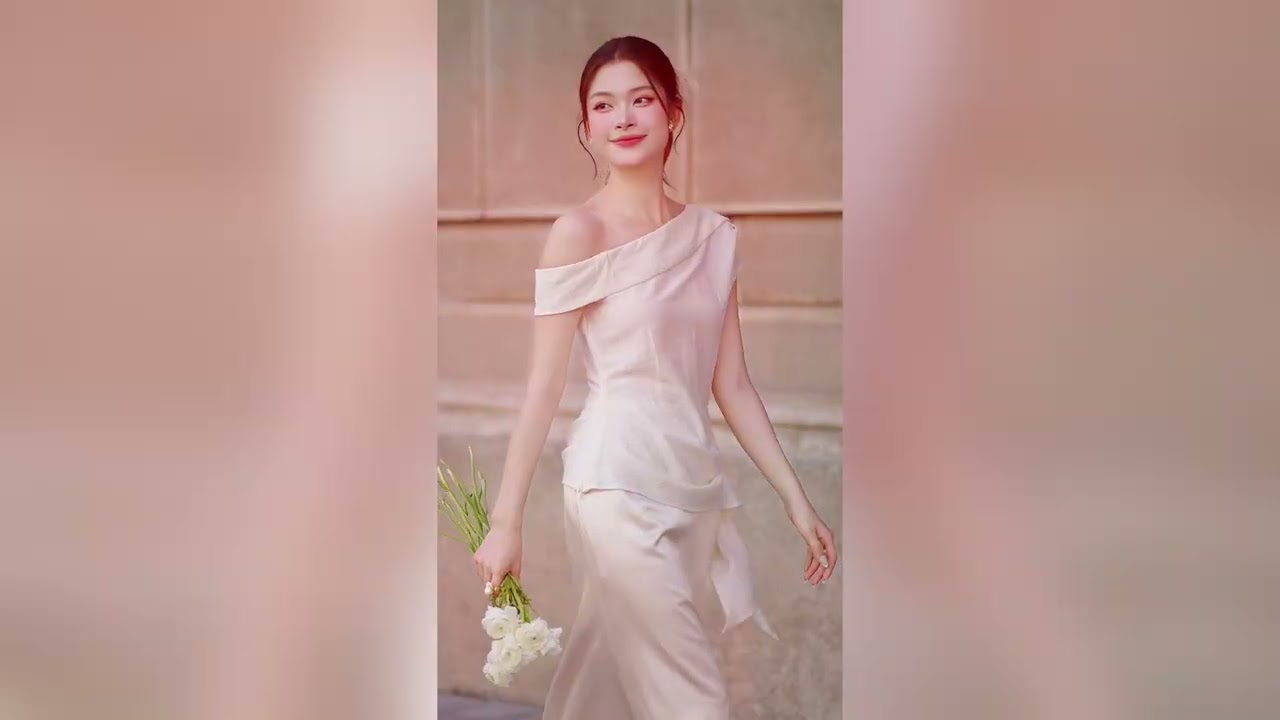 [BBSTORE'S]  AAA45T - Behind The Dress: Áo kiểu dạo phố cotton xoắn vai