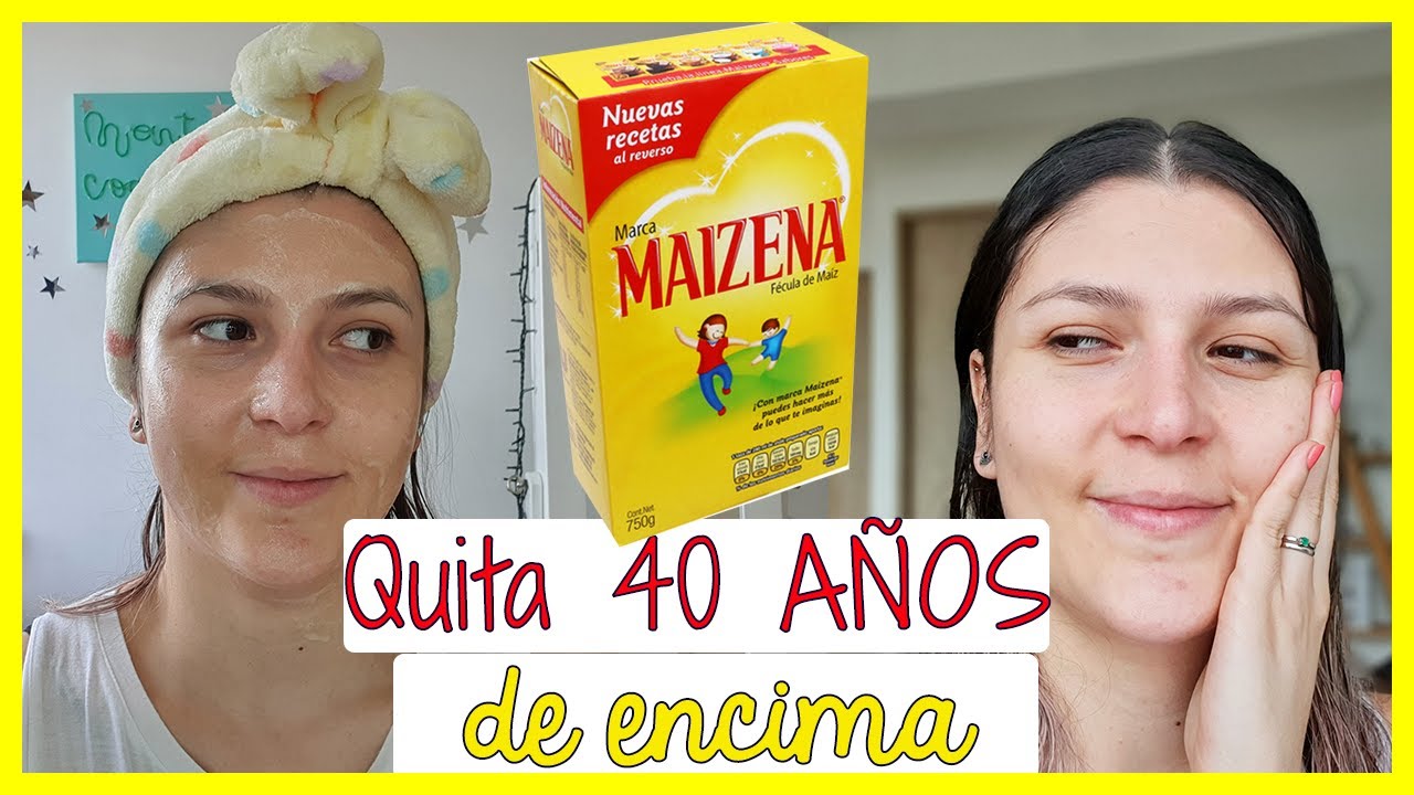 Mascarilla con MAIZENA 👏 BLANQUEA y QUITA LAS ARRUGAS 😱 al INSTANTE