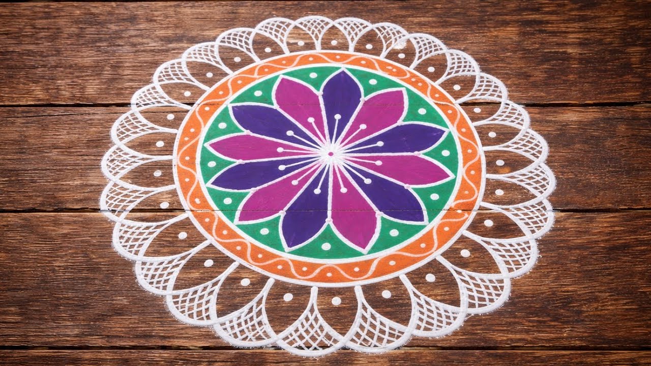 Thaipusam special கோலம் 🌺 Thaipusam special Rangoli 🌺 simple rangoli #muggulu#rangoli#kolam#shorts#