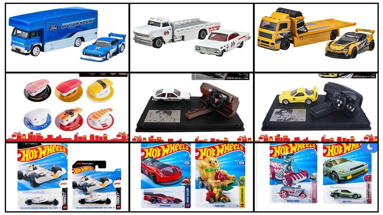 Набор Hot Wheels 2026 Mainline Cars Showcase, новый набор Hot Wheels Team Transport Set, Tomica P...