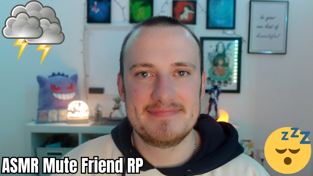 *ASMR* Mute Friend 😴 Comforts You During a Storm Roleplay⚡️ *NO TALKING*