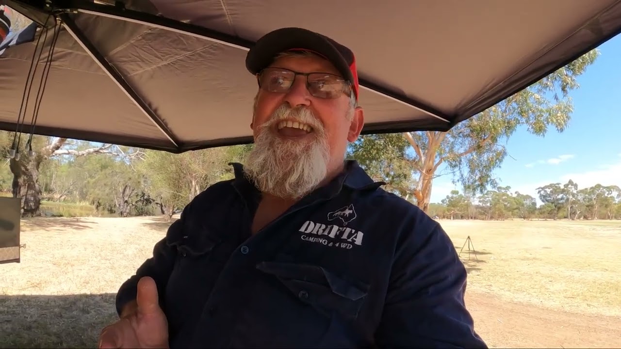 Quick Overview of my New Drifta Stockton 270 Heavy Free Standing Awning.  Mounted on my DOT Camper
