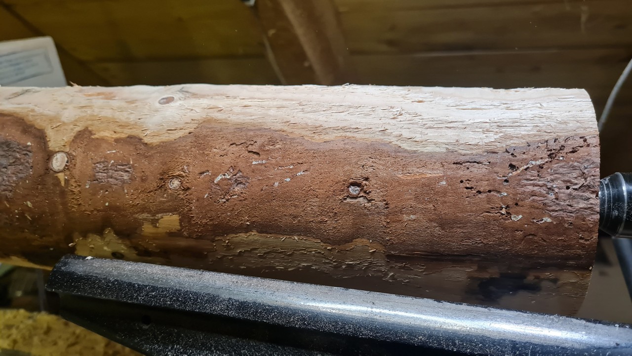 Woodturning: spruce wood