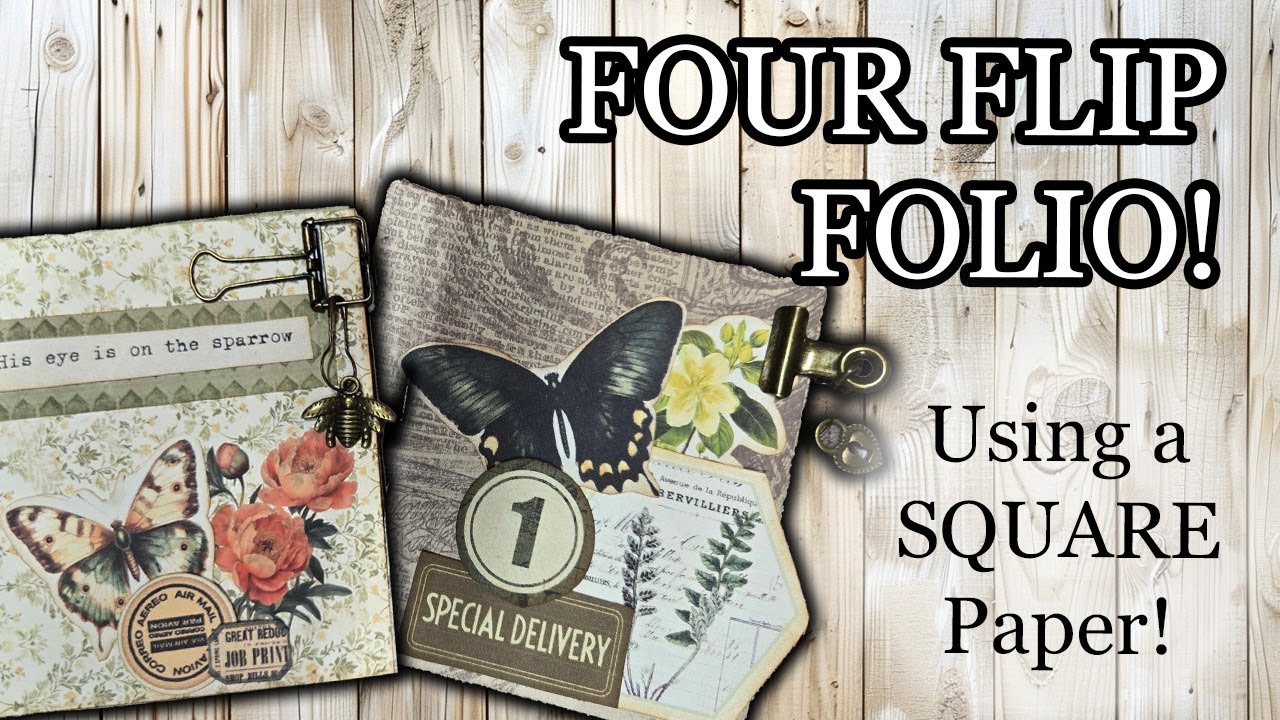 4 Flips with a hidden spot  - Let's make it! #junkjournaling