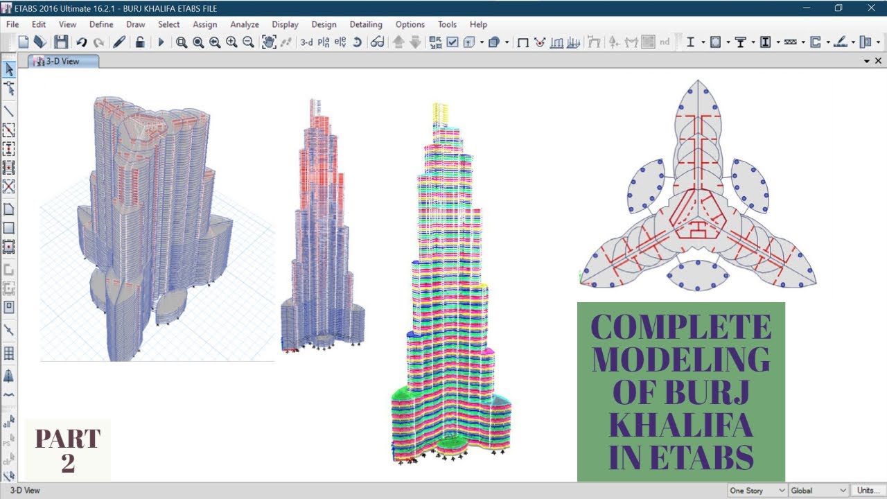 DESIGN AND MODELING BURJ KHALIFA IN ETABS || PART 2