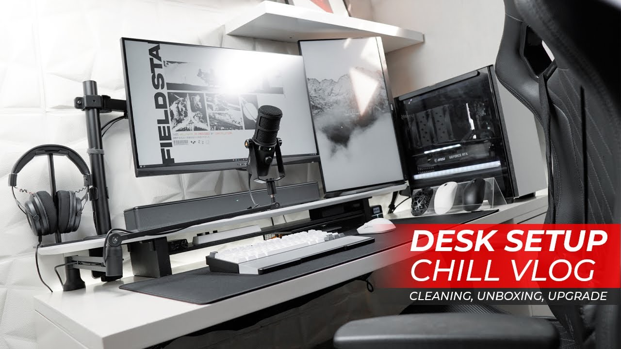 Minimalist Desk Setup Chill Vlog - New Rapid Trigger Keyboard, Deskmat, Mic Setup (English Sub)