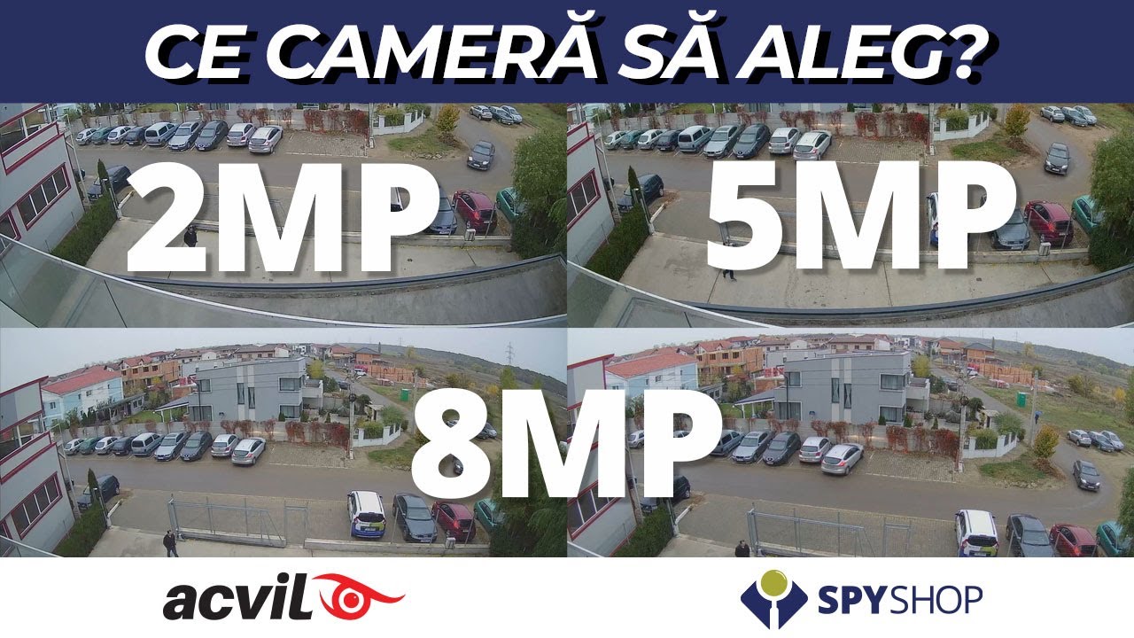 Comparație camere de supraveghere ANALOG de 2MP vs 5MP vs 8MP