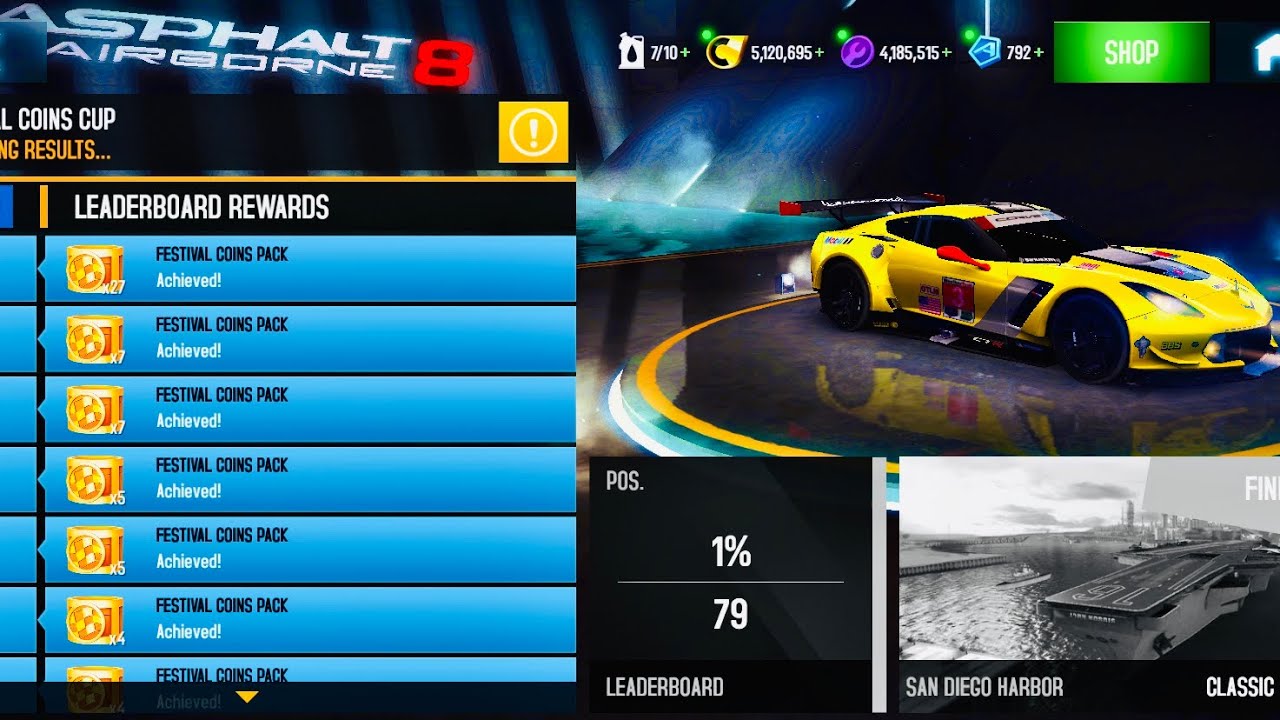 Asphalt 8 - Festival Coins 🏆 [1%] Chevrolet Corvette C7.R