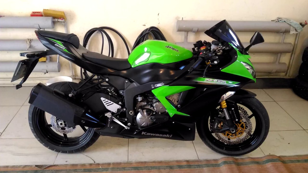 Быстрый обзор Kawasaki ZX6R, ZX636F, 636, ZX636. (2014г.в.)
