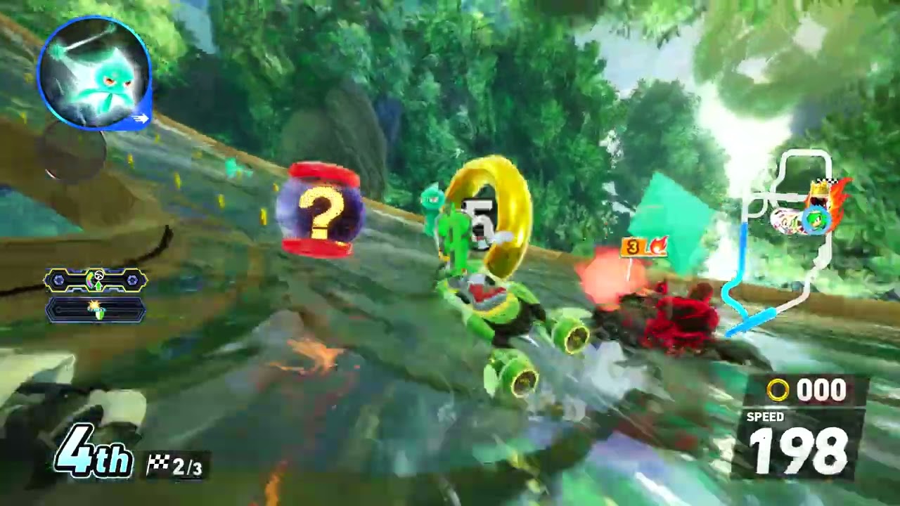 Sonic Racing CrossWorlds - Jet gameplay in Urban Canyon