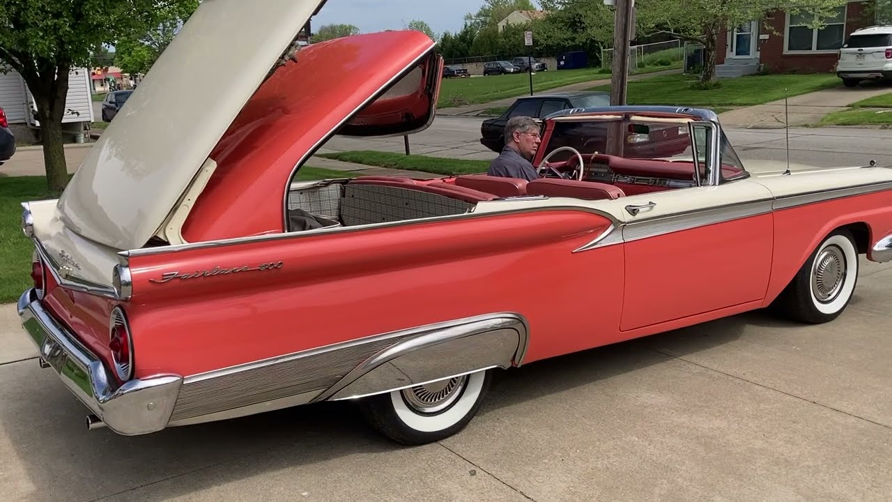 1959 Ford Galaxie Skyliner Convertible Top Operation!