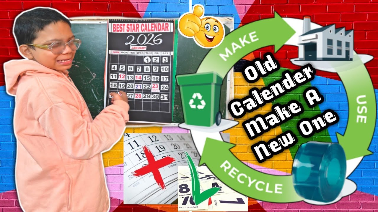 Don't waste your money re-use // Old Calender make a New One.