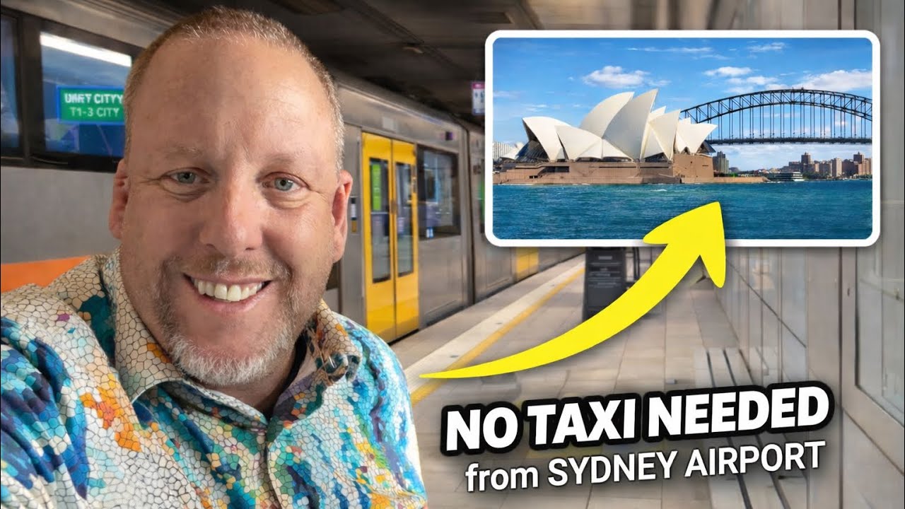 Train to Sydney Airport from Downtown Sydney, AU Circular Quay, Cruise Ship Terminal & Opera House