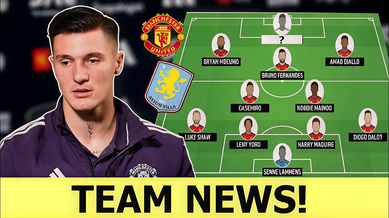 🚨SHOCKING TEAM NEWS!  SESKO DROPPED + AMAD & CUNHA STARTS +  | MAN UNITED HUGE LINEUP vs VILLA! 😱🔥