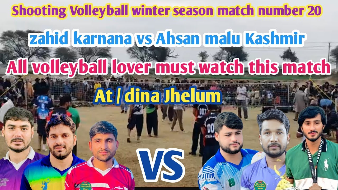 Shooting volleyball winter season match 20 at dina Jhelum karnana vs ahsan malu 