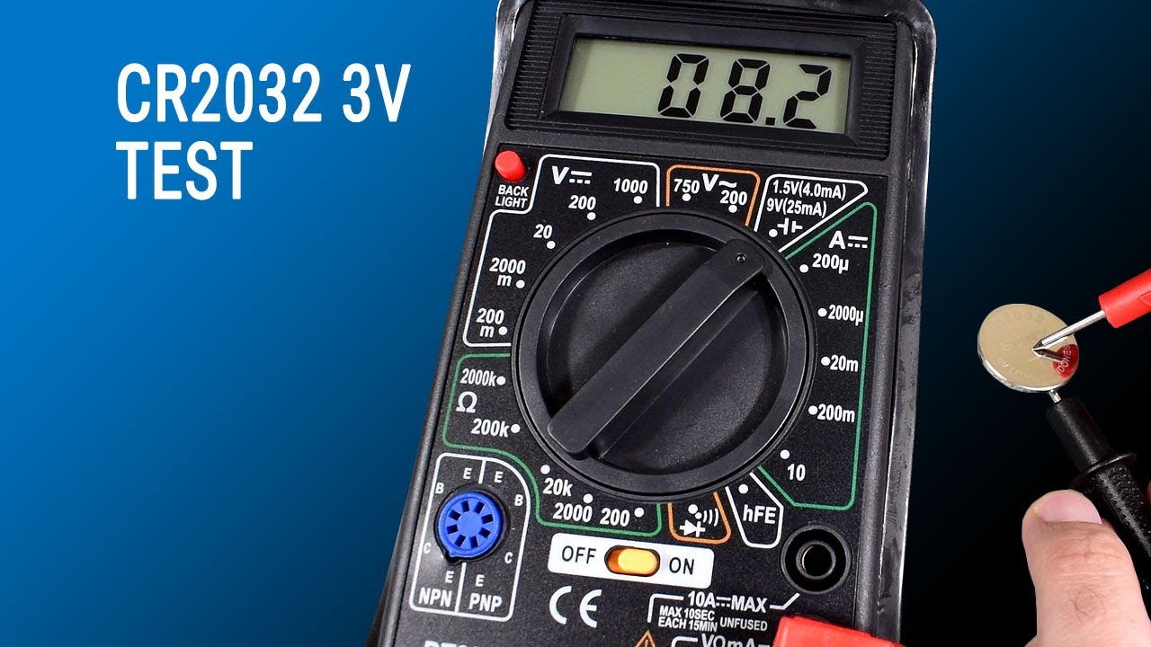 How to measure CR2032 3V Cell Batteries Gaak