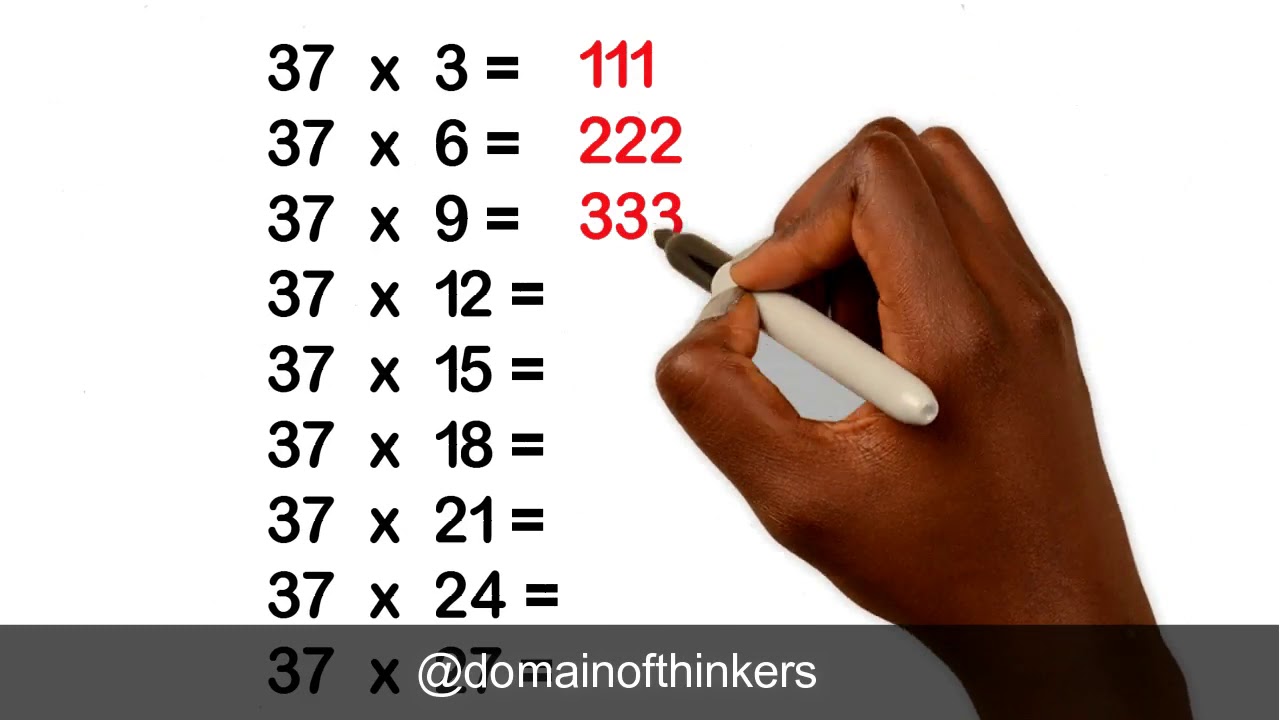 37 Times Table Multiplication Trick