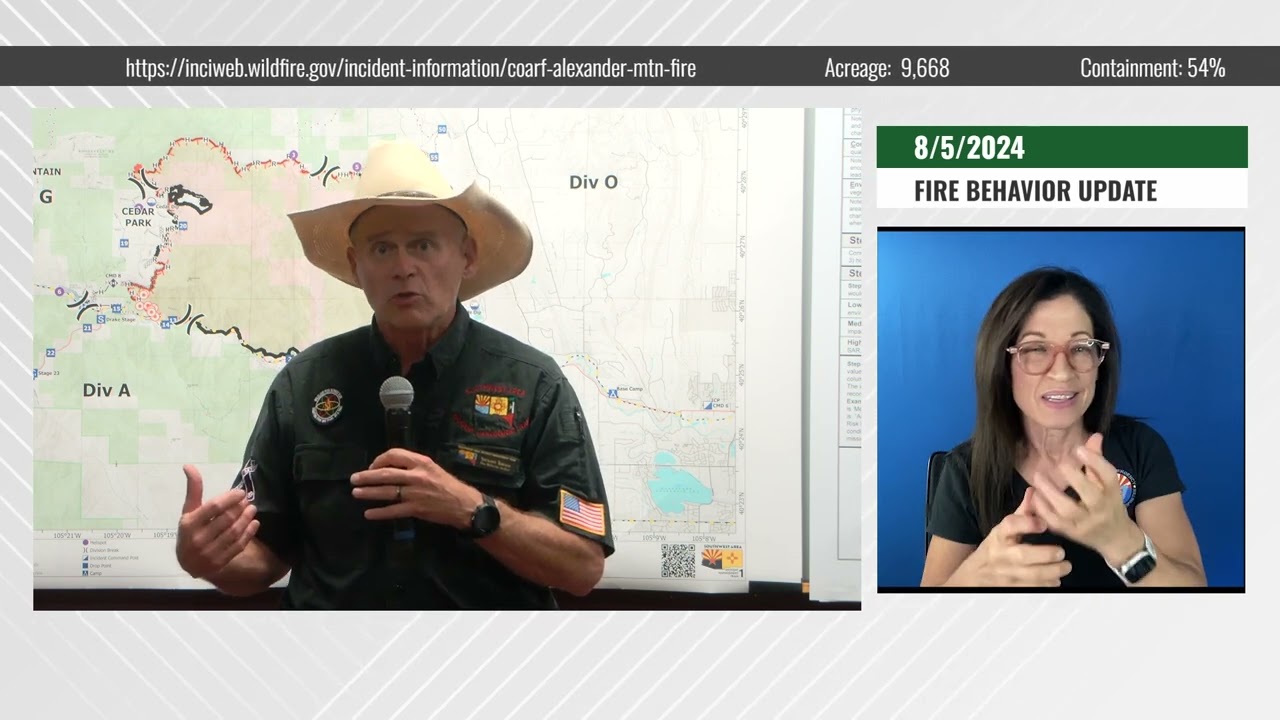 Fire Behavior Update for the Alexander Mountain Fire - 8/5/2024