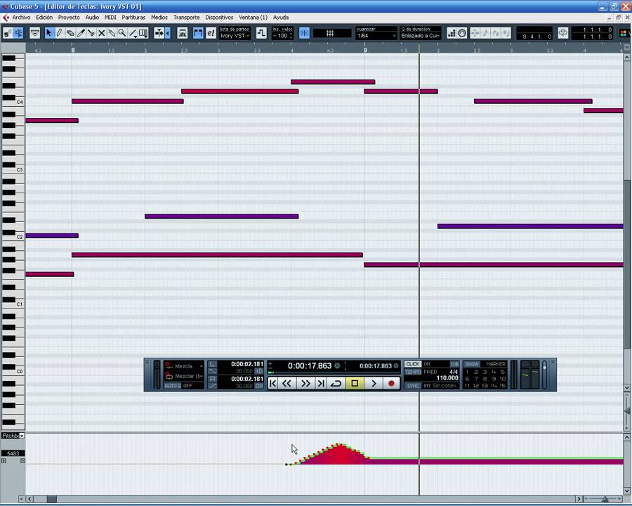 5to Tutorial de Cubase 5 en español, Edición midi y cuantización. Por Dídac Corbí