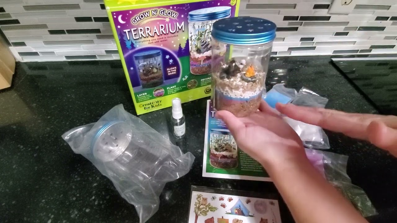 Creativity for Kids Grow 'N Glow Terrarium Kit: Unboxing Nature's Magic for Kids!