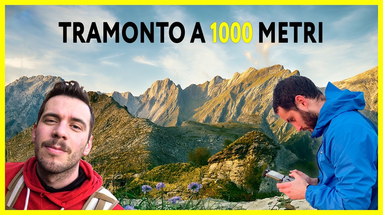 TRAMONTO tra le ALPI APUANE - i TERRAZZAMENTI del MONTE CASTAGNOLO