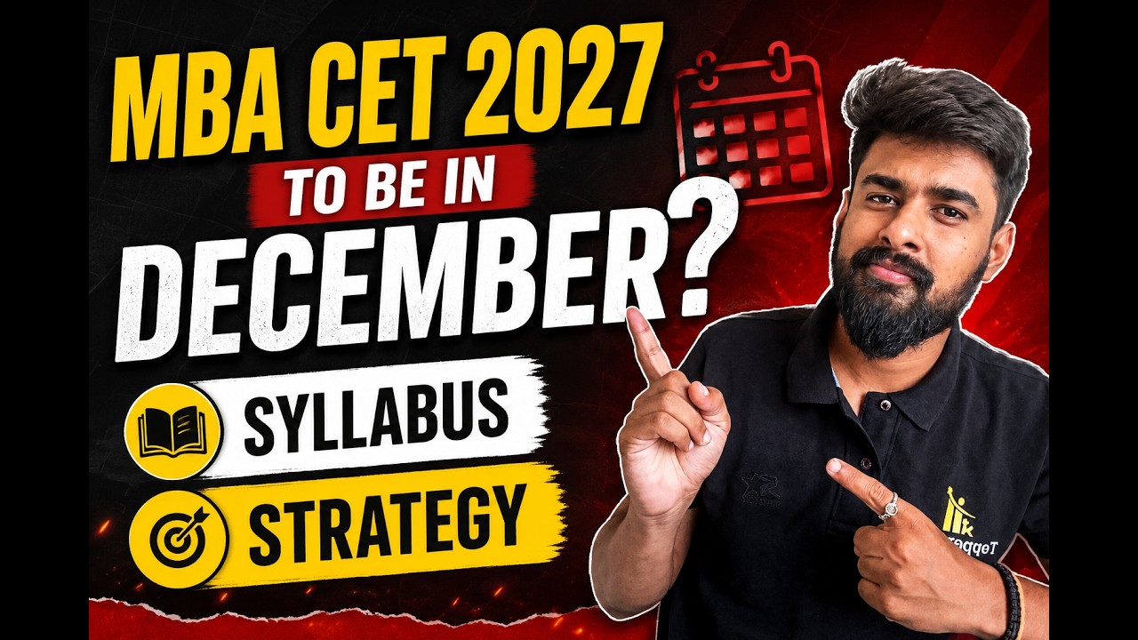🎯MBA CET 2027 Preparation Plan | 🚨MBA CET 2027 Exam in December? | Syllabus , Paper Pattern