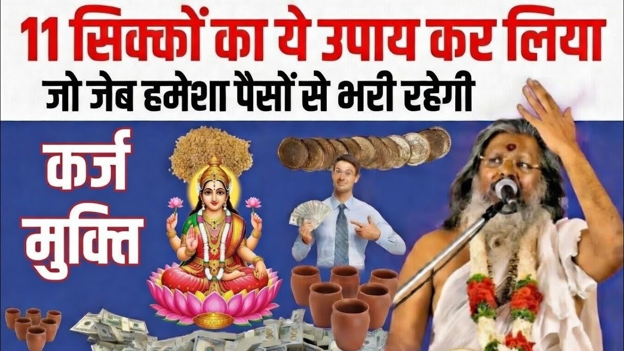 11 सिक्कों का ये उपाय कर लिया तो जेब हमेशा पैसों से भारी रहेगी धन की बरसात होगी | वसंत विजय महाराज 