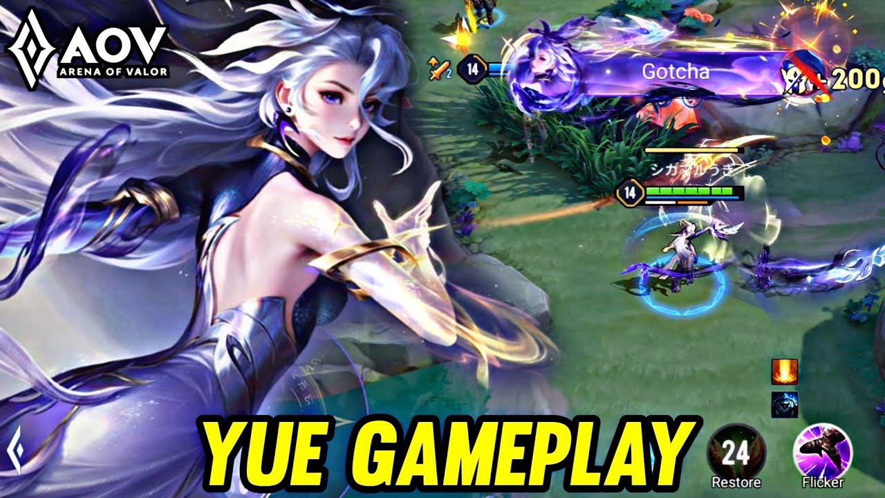 AOV : YUE GAMEPLAY | IN MID LANE - ARENA OF VALOR LIENQUANMOBILE ROV