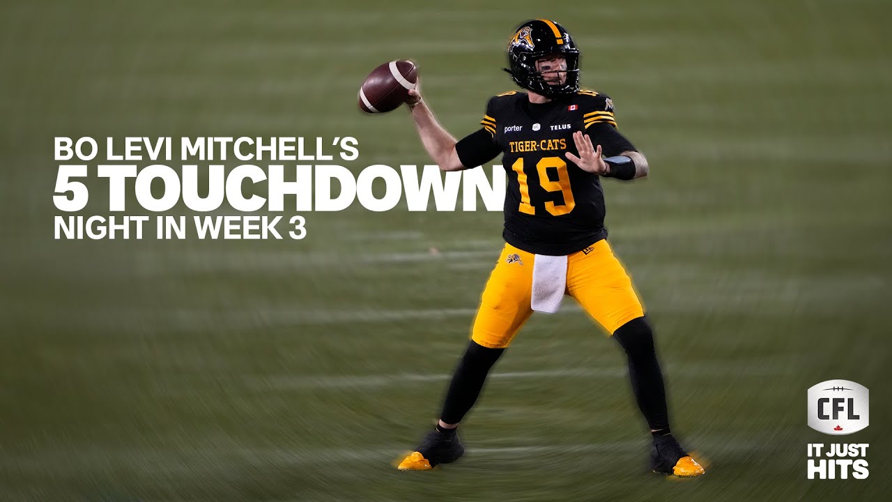 All FIVE passing TDs from Bo Levi Mitchell's big game
