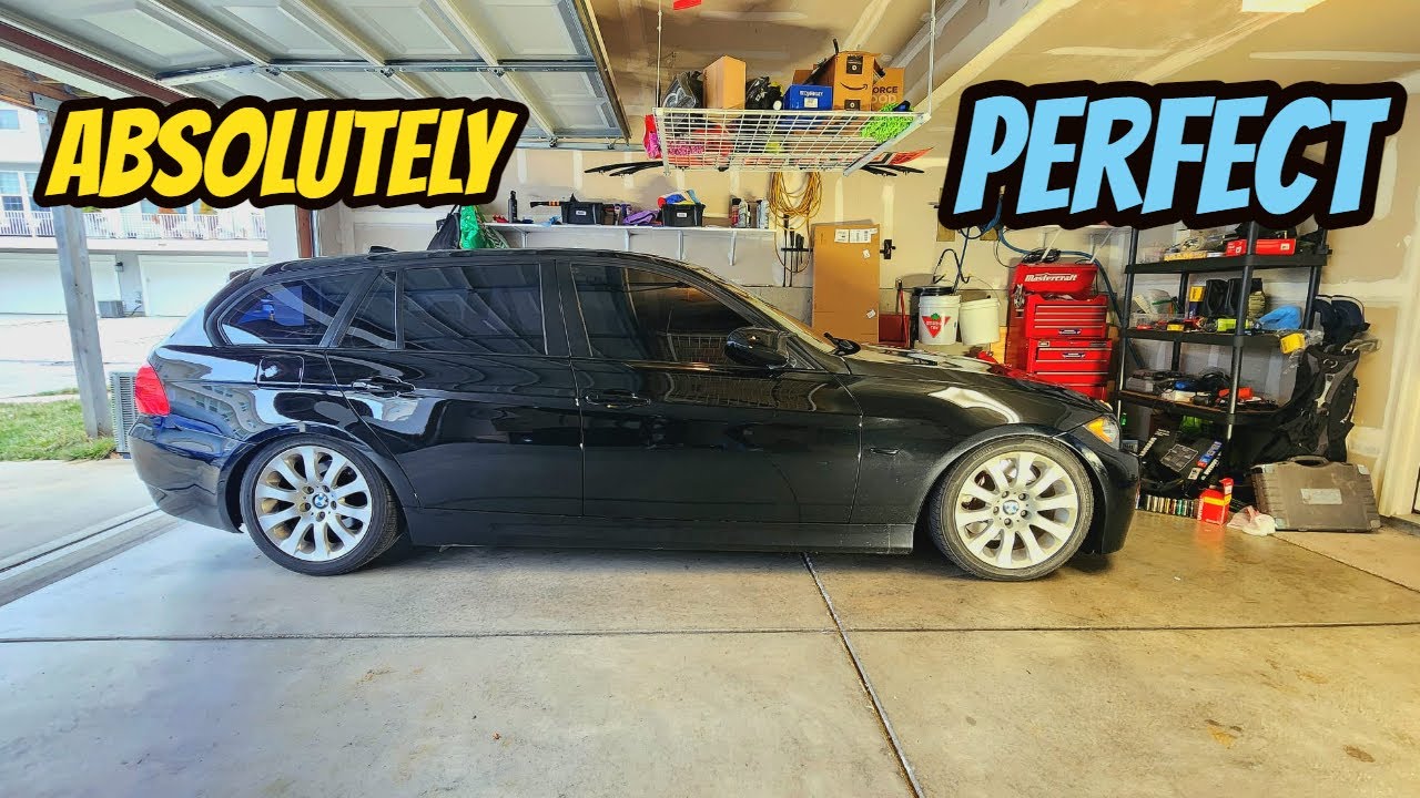 SLAMMING my BMW E91 Wagon with ST x CoilOvers -  Before & After Review