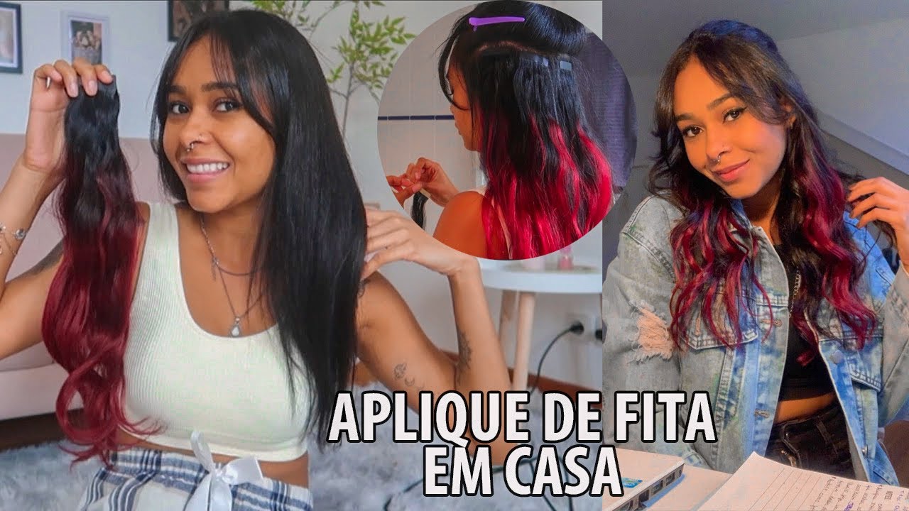 COMO COLOCAR APLIQUE DE FITA ADESIVA SOZINHA