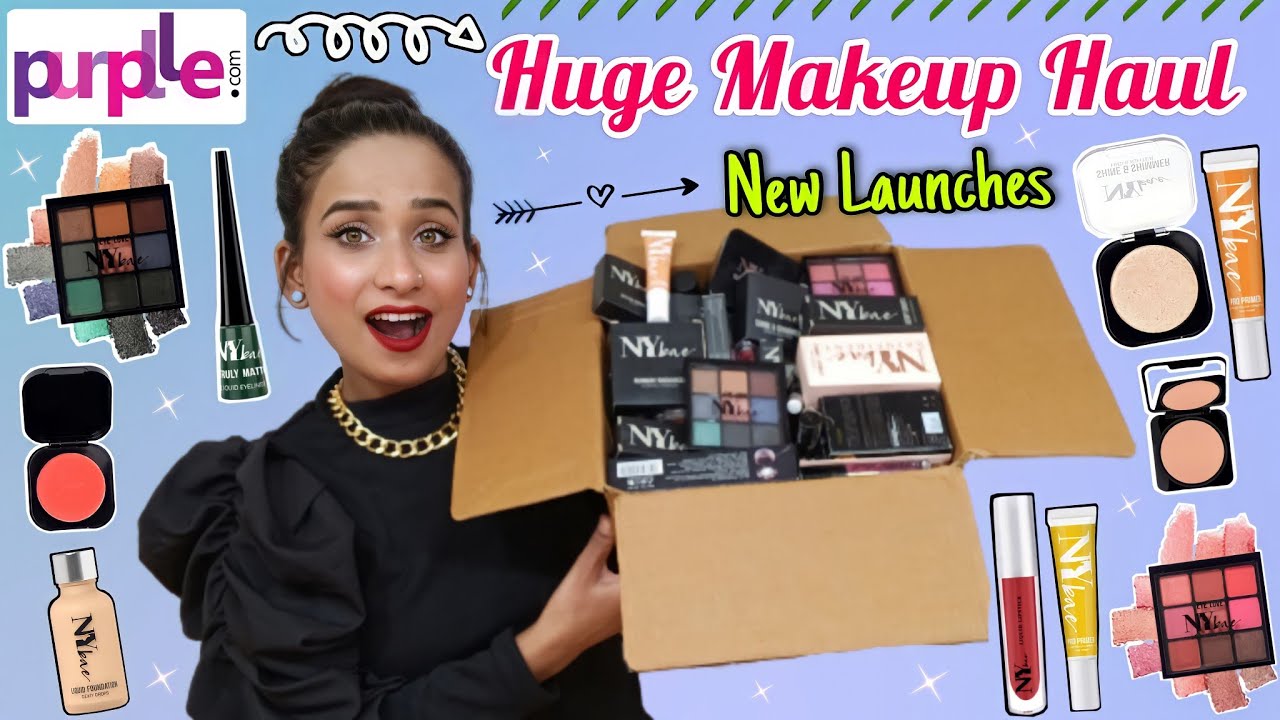 *HUGE* Under Rs. 250 Most AFFORDABLE Makeup Haul From Purplle | Ny Bae New Launche Products