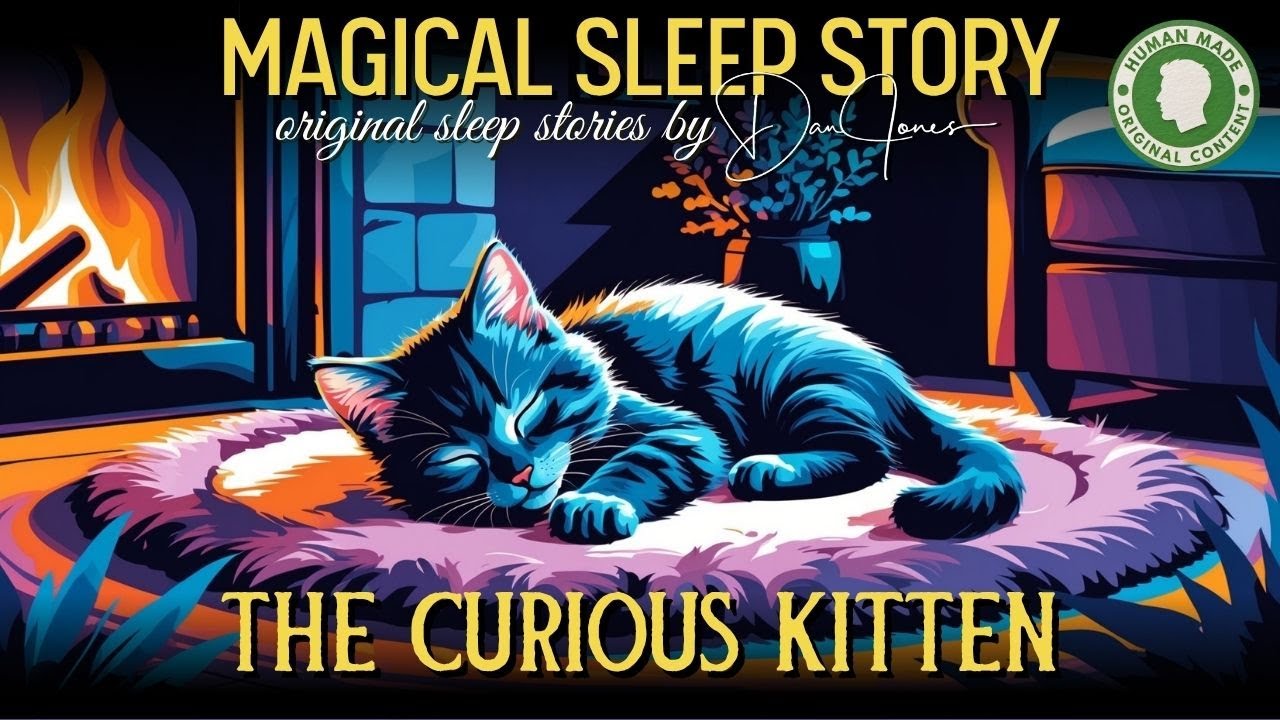 🐈 The Curious Kitten 💤 Bedtime Story | Dan Jones Sleep Stories (No AI) Black Screen