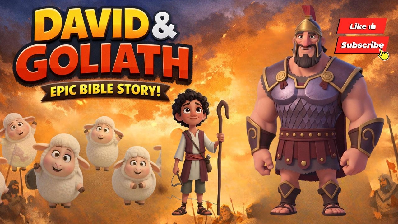 David and Goliath 🪨 | Bible Story for Kids | Courage Through Faith